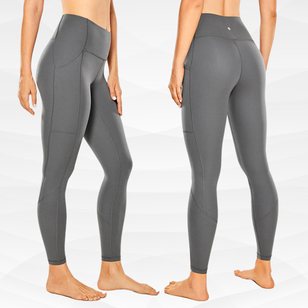 NWOT CRZ Yoga Nakedfeel Soft Pocket Leggings Dark Gray Size L